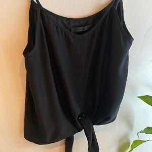 Jenni Kayne Black Silk Camisole with Tie Waist
